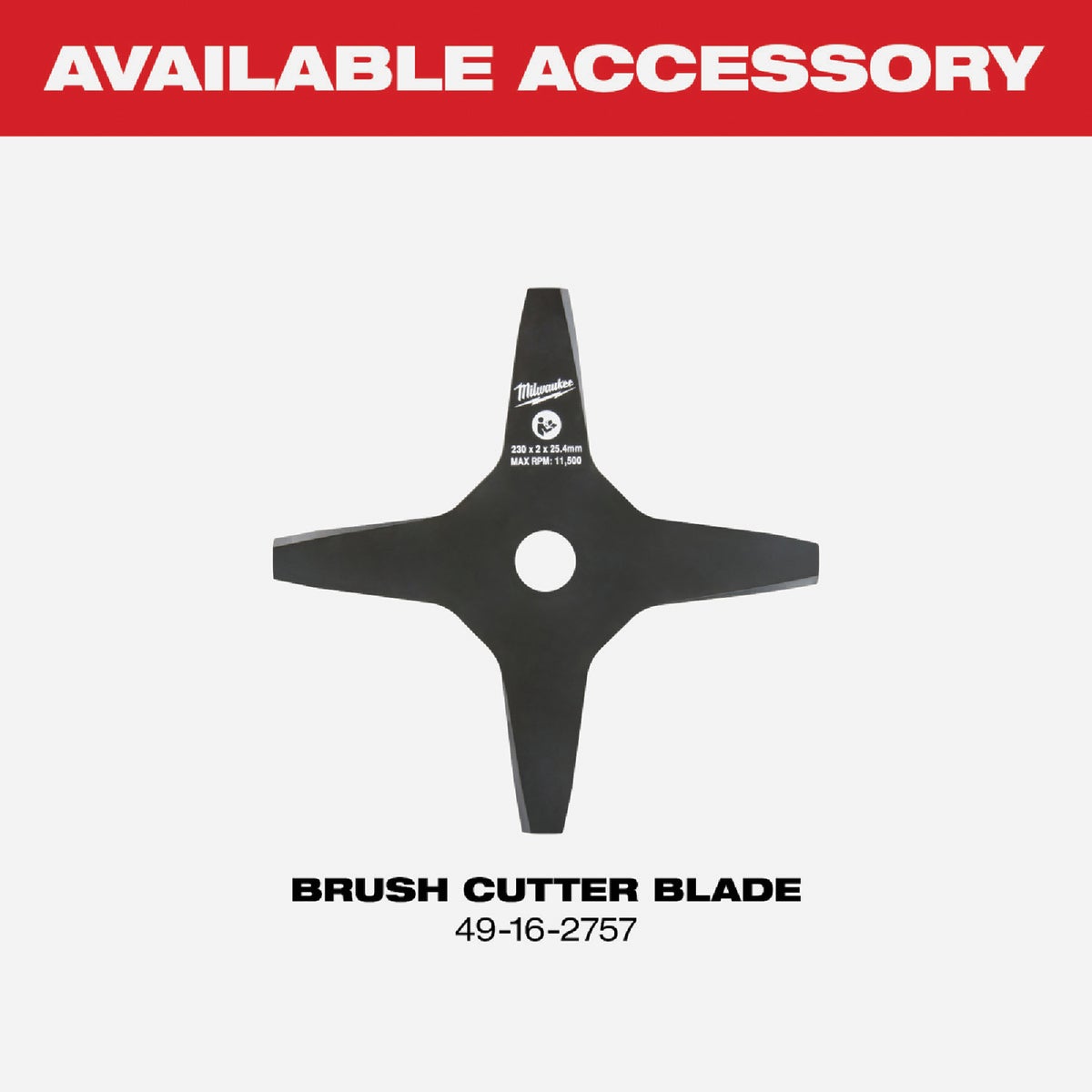 Milwaukee M18 FUEL Brush Cutter Attachment for QUIK-LOK Attachment System Image 5