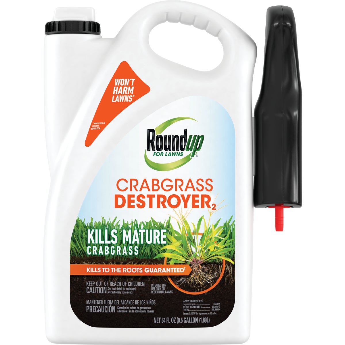 Roundup For Lawns Crabgrass Destroyer2 1/2 Gal Ready To Use Trigger Spray Weed Killer