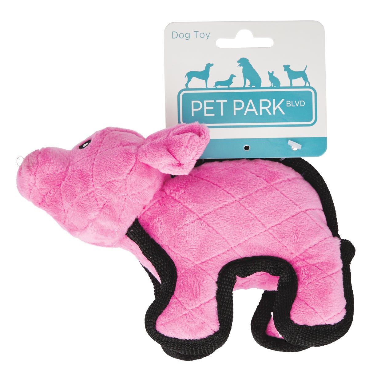 Boss Pet Pet Park Blvd Tuffimals Large Pig Dog Toy Image 2