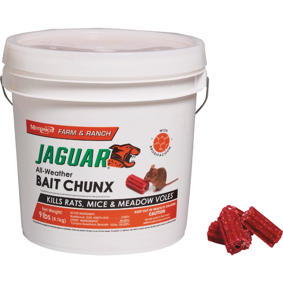 Jaguar 9 Lb. All-Weather Rats, Mice, & Meadow Voles Bait Chunx