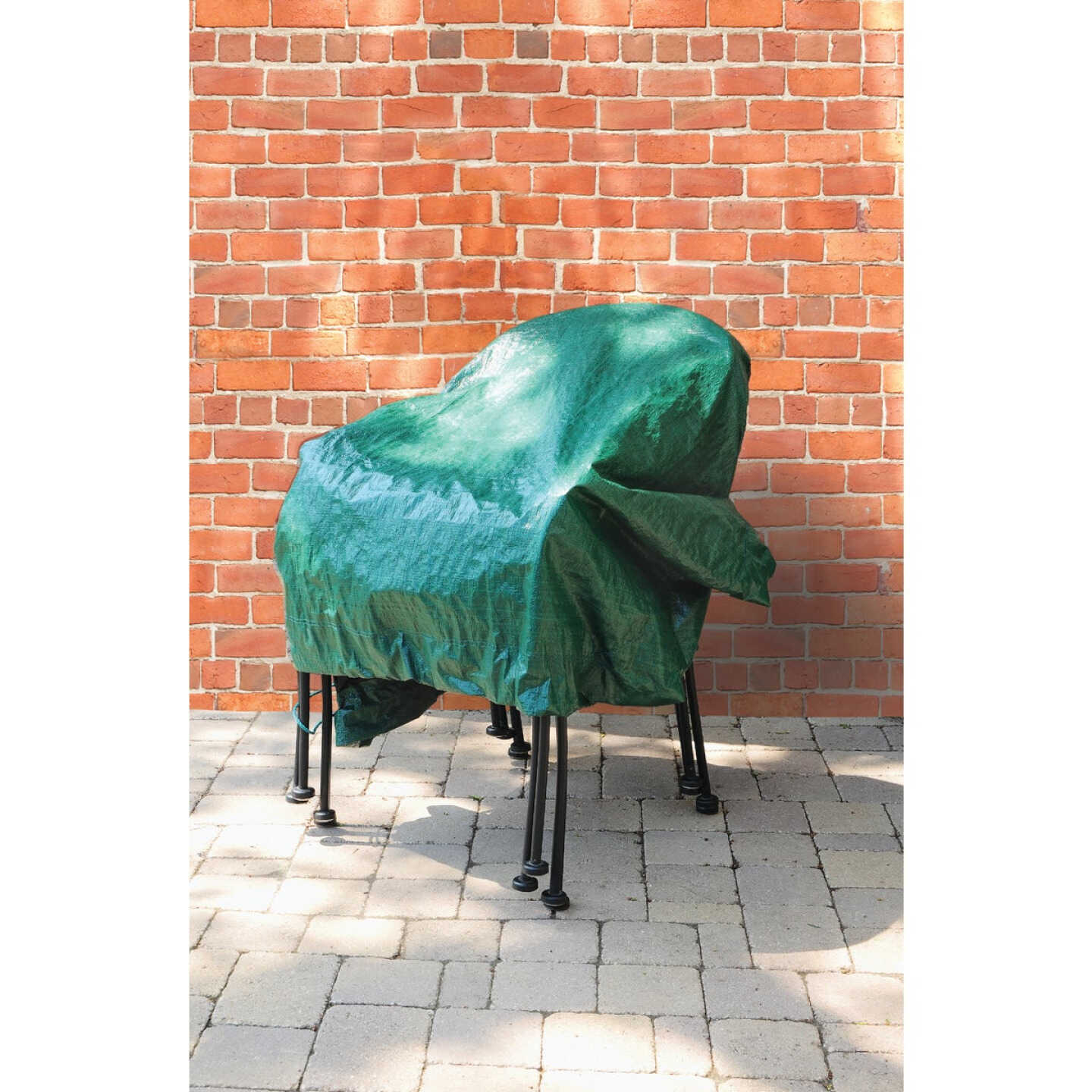 Do it Best 6 Ft. x 6 Ft. Poly Fabric Green Lawn Cleanup Tarp Image 6