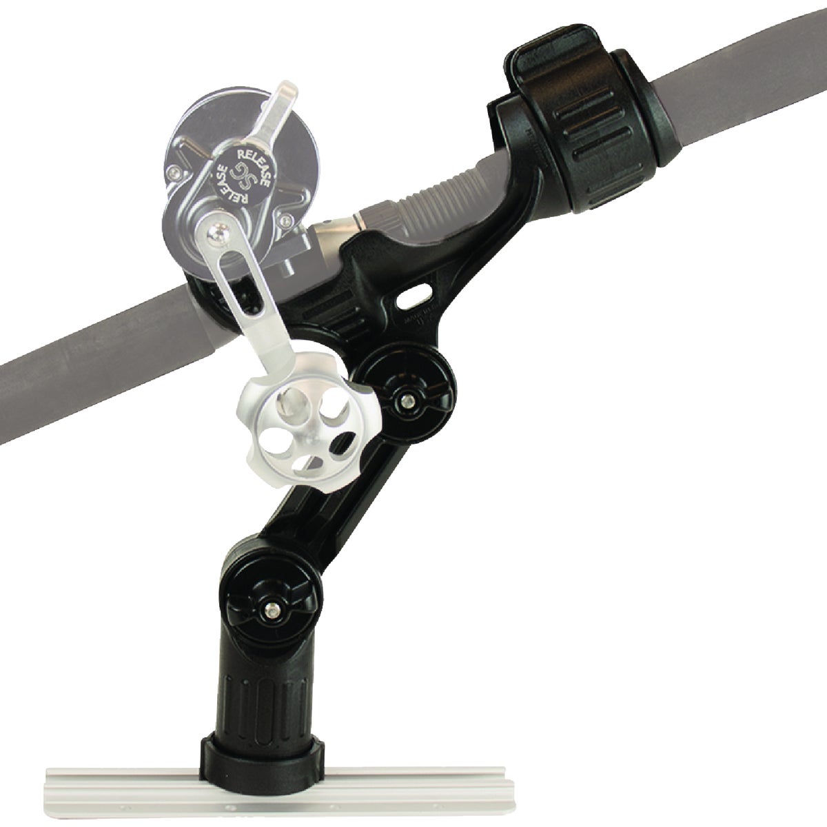 YakAttack Omega Pro Rod Holder with Track Mounted LockNLoad Mounting System Image 3