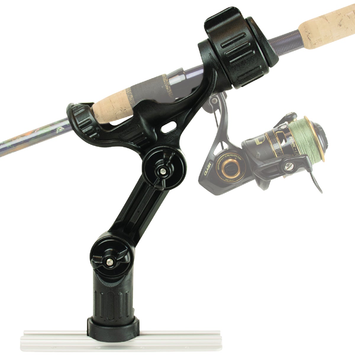 YakAttack Omega Pro Rod Holder with Track Mounted LockNLoad Mounting System Image 5