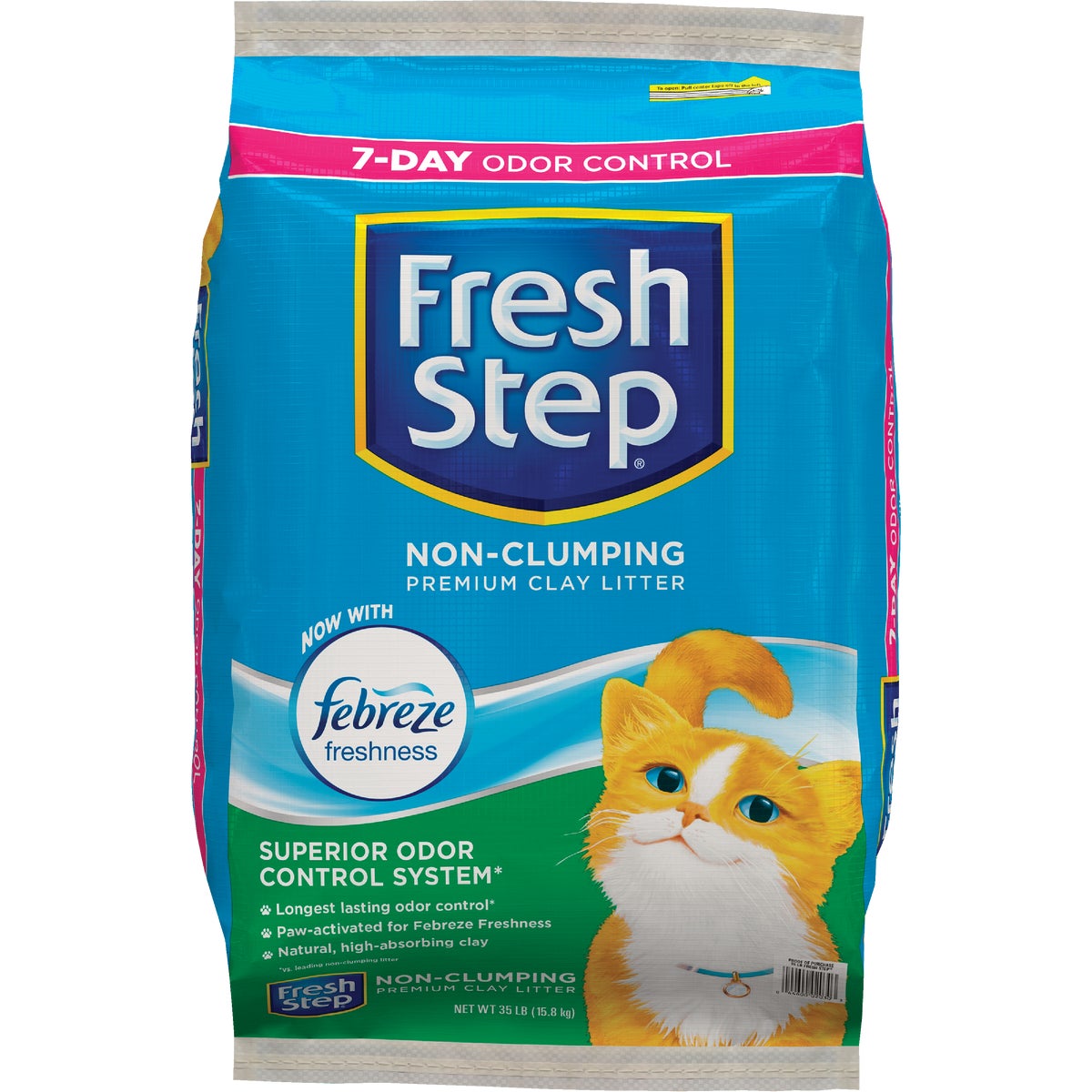 Fresh Step 35 Lb. Non-Clumping Cat Litter with Febreze Image 1