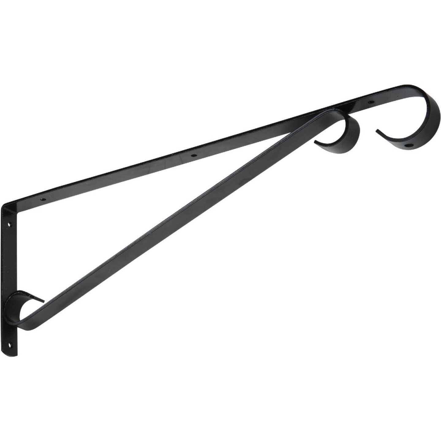 National Hardware 15 In. Black Steel Hanging Plant Bracket Image 1