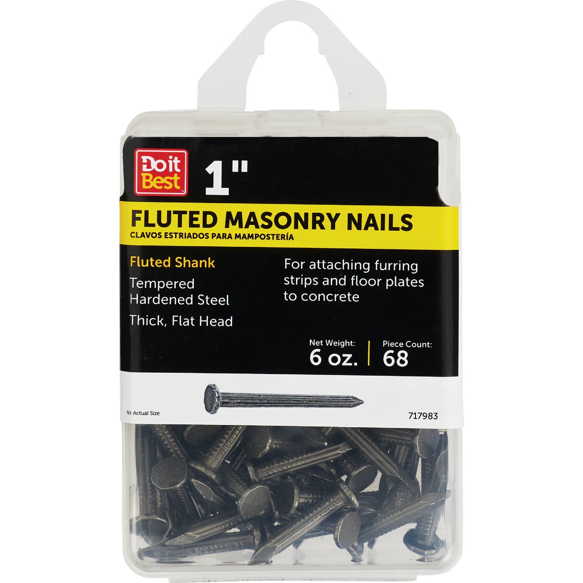 Do it 2d x 1 In. 9 ga Hardened Steel Fluted Masonry Nails (70 Ct.)  Image 1