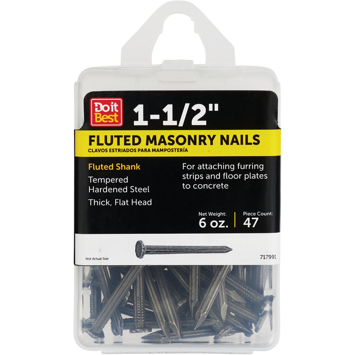 Do it 4d x 1-1/2 In. 9 ga Hardened Steel Fluted Masonry Nails (48 Ct.)  Image 1