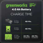 Greenworks 24V 4.0 Ah USB Battery Image 3