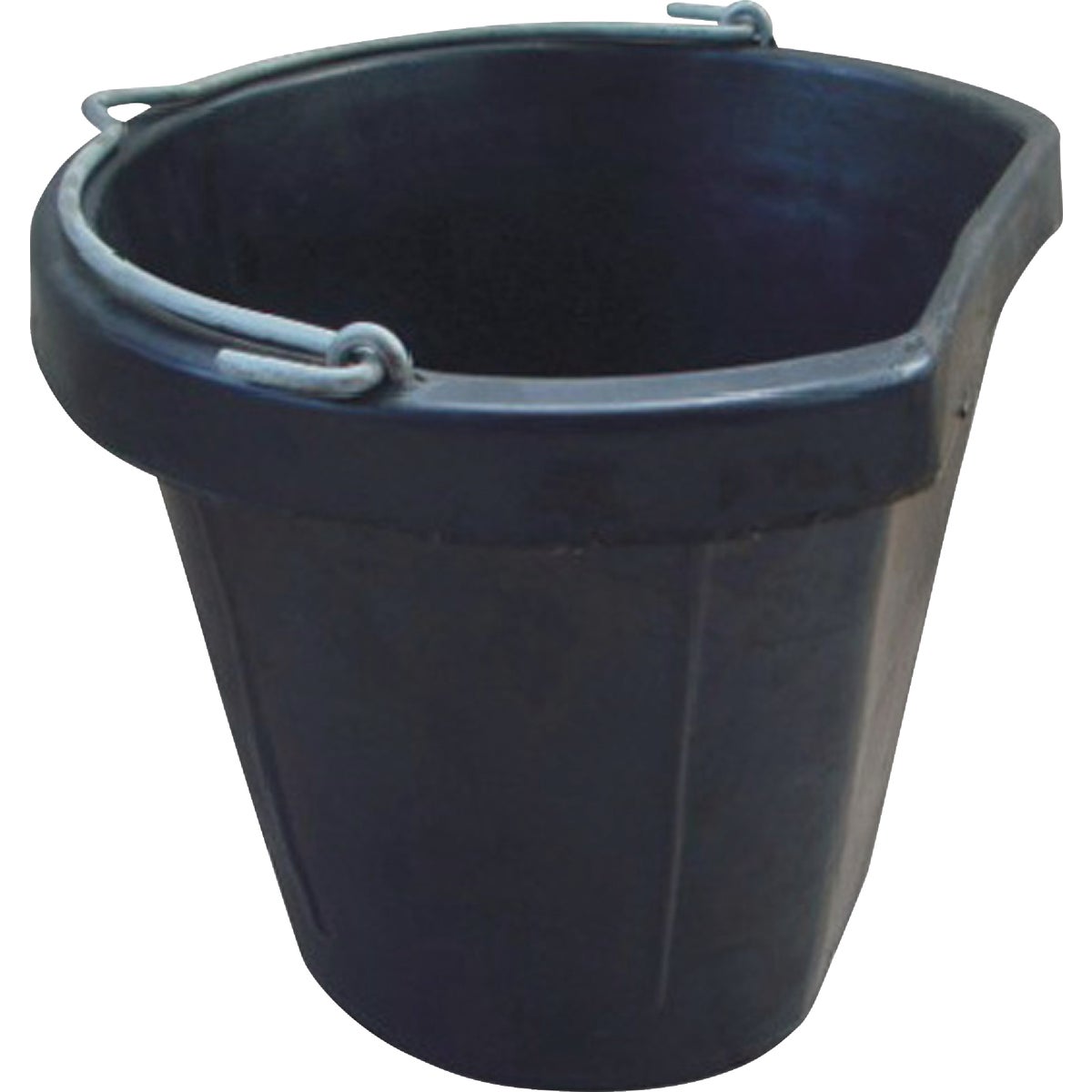 Tuff Stuff 12 Qt. Rubber Flat-Back Bucket