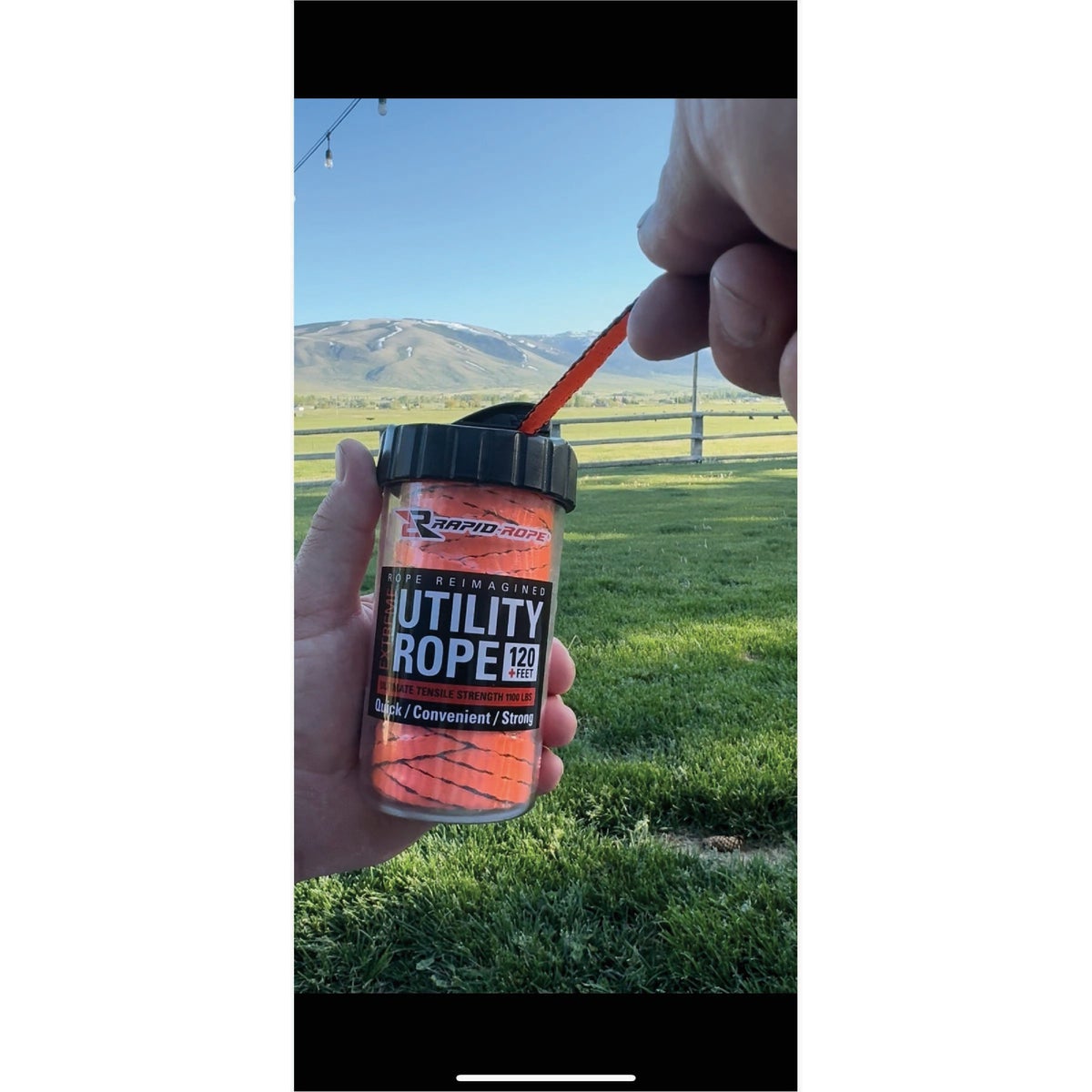 Rapid Rope 120 Ft. 1100 Lb. Tensile Strength Safety Orange Utility Rope Image 2