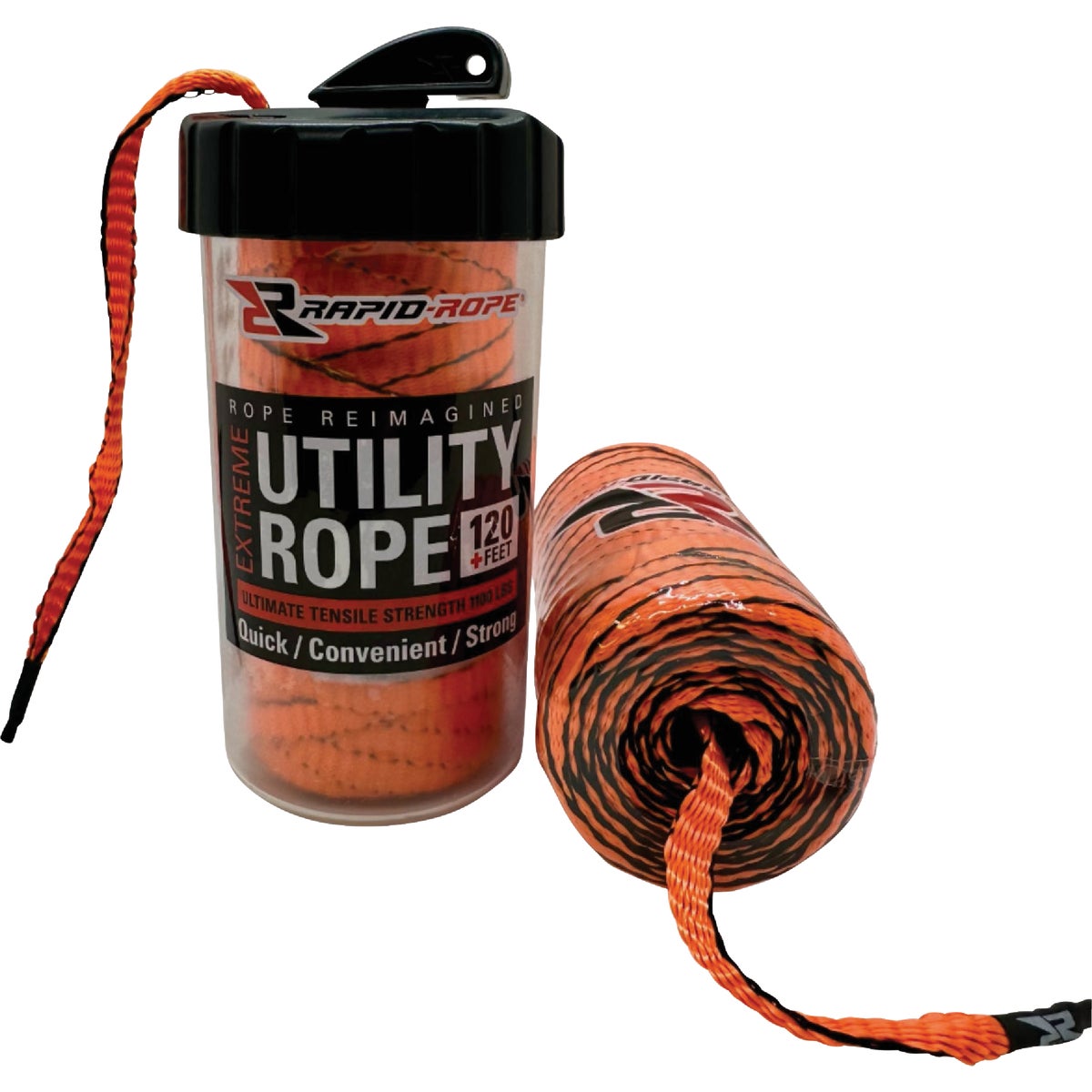 Rapid Rope 120 Ft. 1100 Lb. Tensile Strength Safety Orange Utility Rope