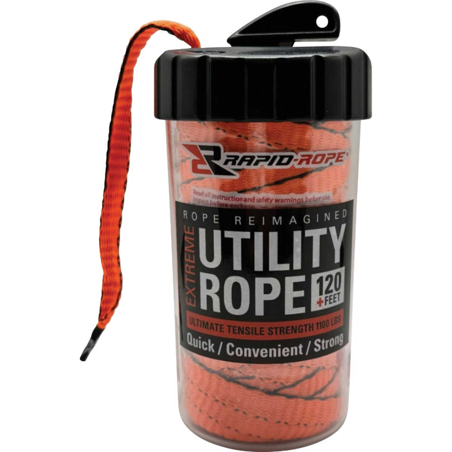 Rapid Rope 120 Ft. 1100 Lb. Tensile Strength Safety Orange Utility Rope Image 3