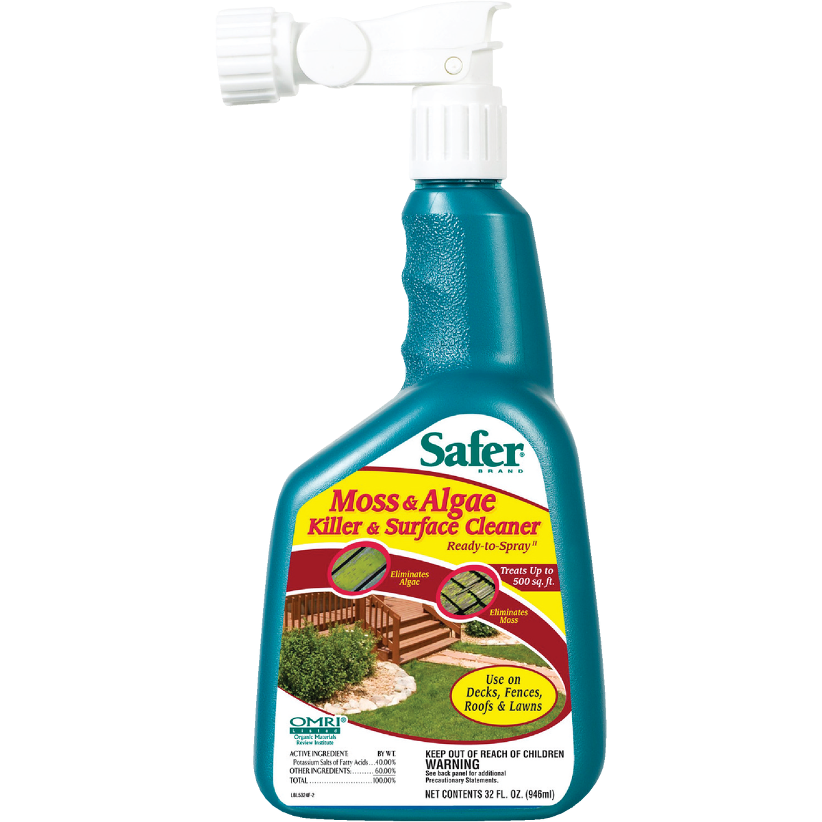 Safer 32 Oz. Ready To Spray Moss & Algae Killer