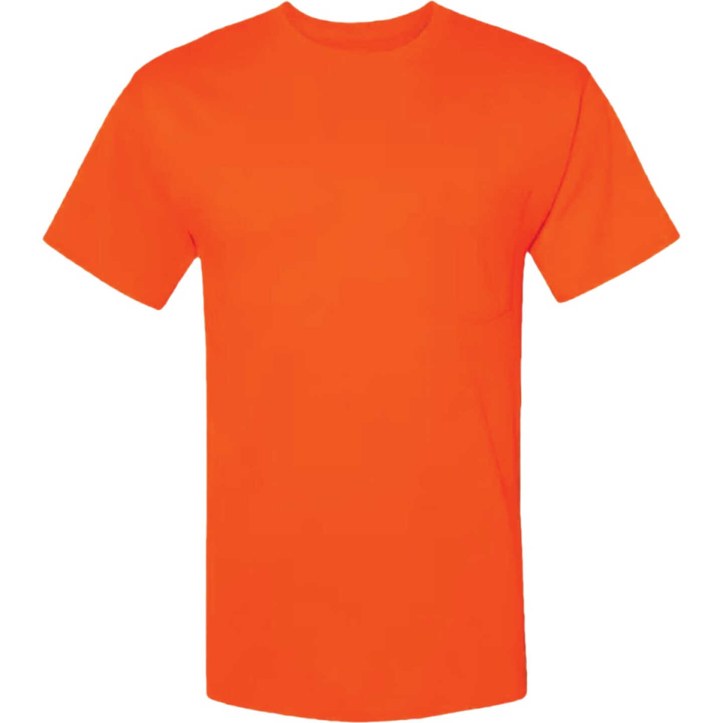 Hanes Men's Medium Safety Orange Workwear T-Shirt (2-Pack) Image 1