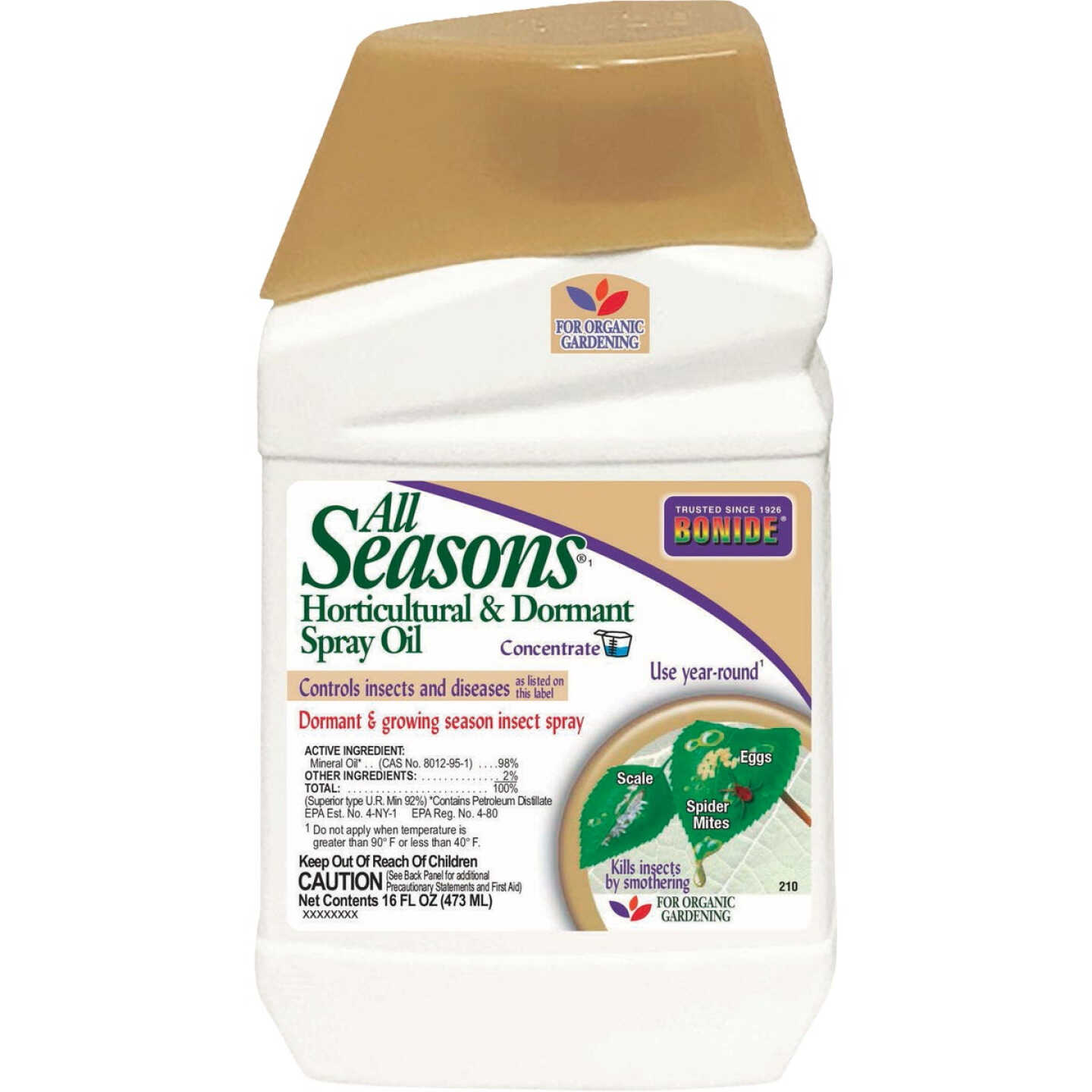 Bonide 16 Oz. Concentrate All Seasons Horticultural & Dormant Spray Oil Image 1