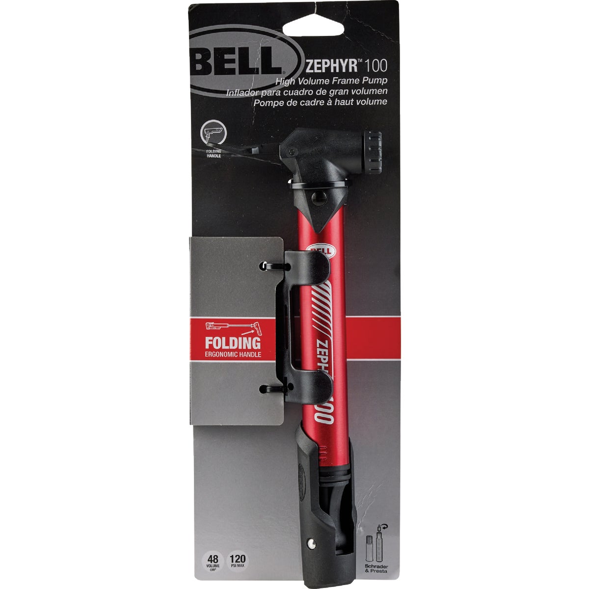 Bell Zephyr 100 Schrader/Presta Bicycle Frame Pump