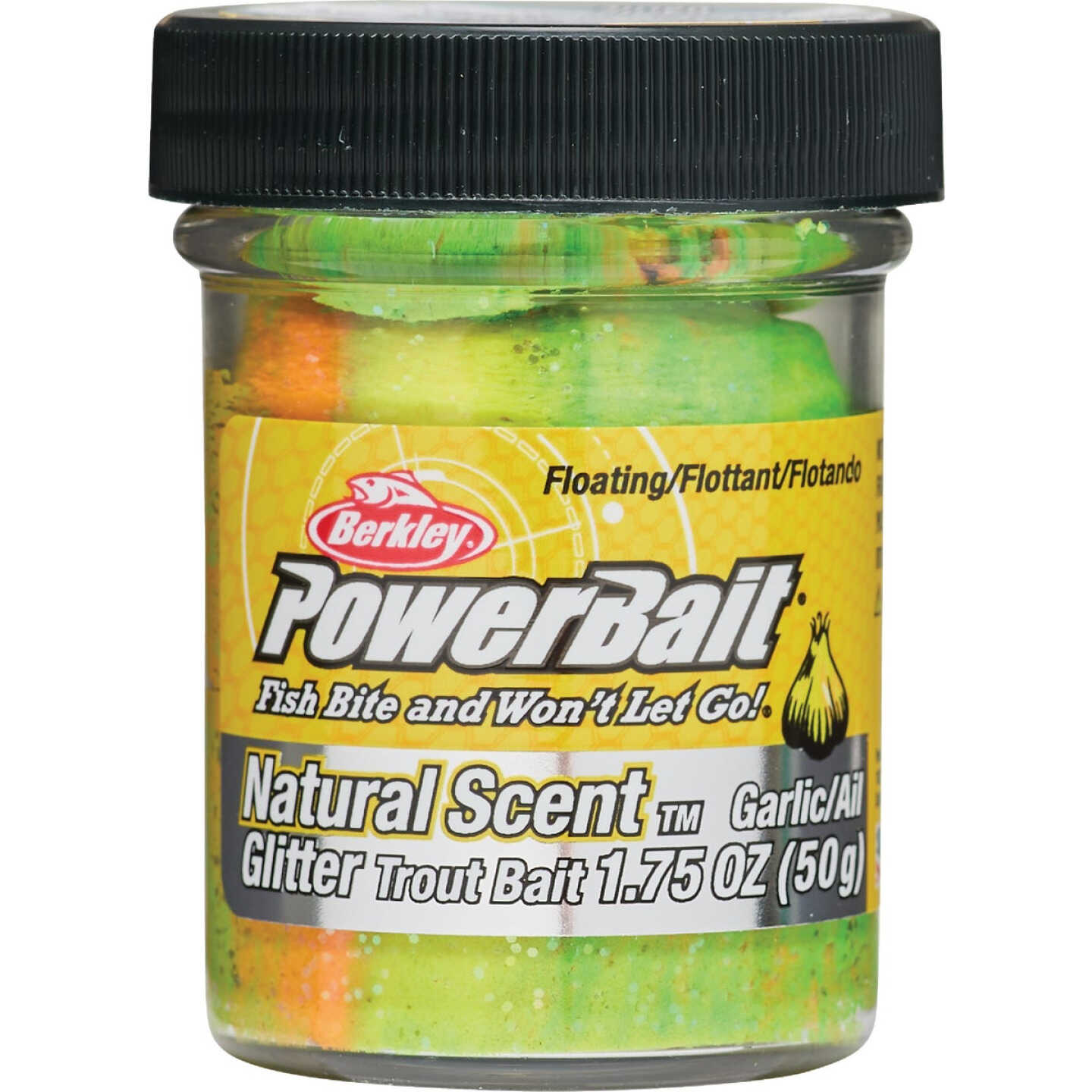 Berkley PowerBait Rainbow Natural Glitter Trout Bait Garlic Image 1
