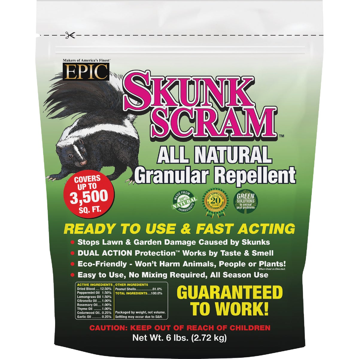 Skunk Scram 6 Lb. Granular Skunk Repellent
