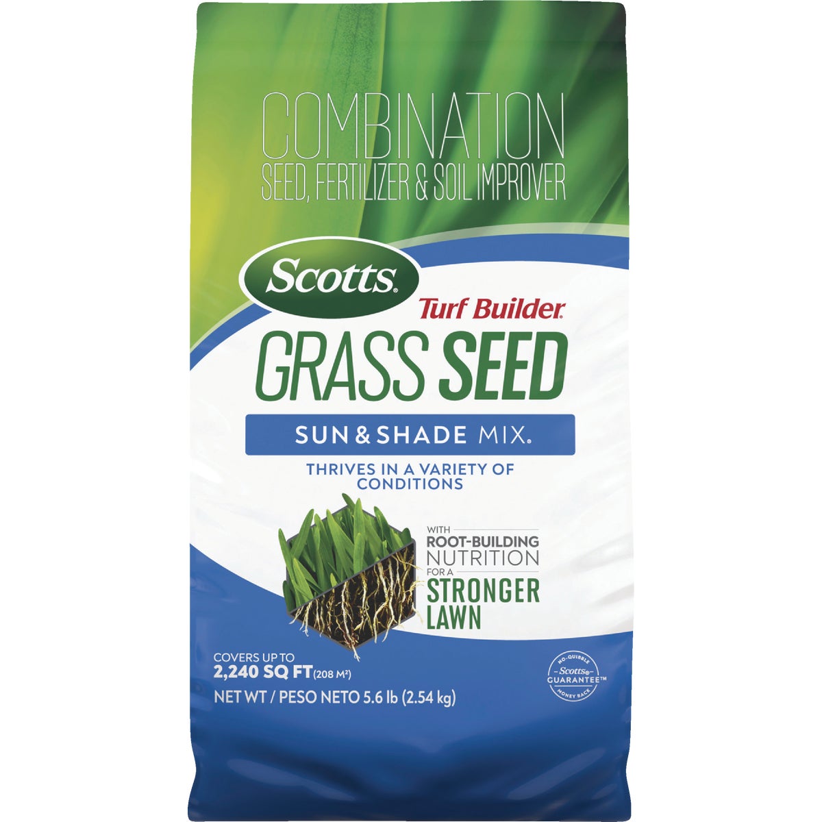 Scotts Turf Builder 5.6 Lb. 745 Sq. Ft. Sun & Shade Mix Grass Seed, Fertilizer, and Soil Improver Combination Image 1
