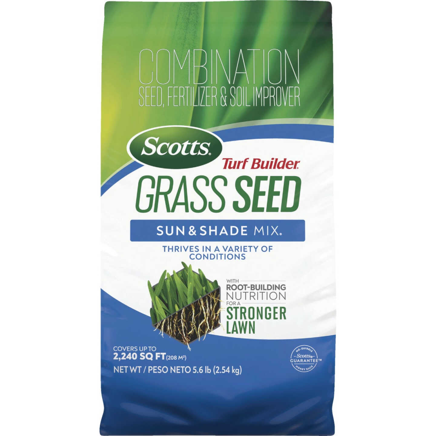 Scotts Turf Builder 5.6 Lb. 745 Sq. Ft. Sun & Shade Mix Grass Seed, Fertilizer, and Soil Improver Combination Image 1