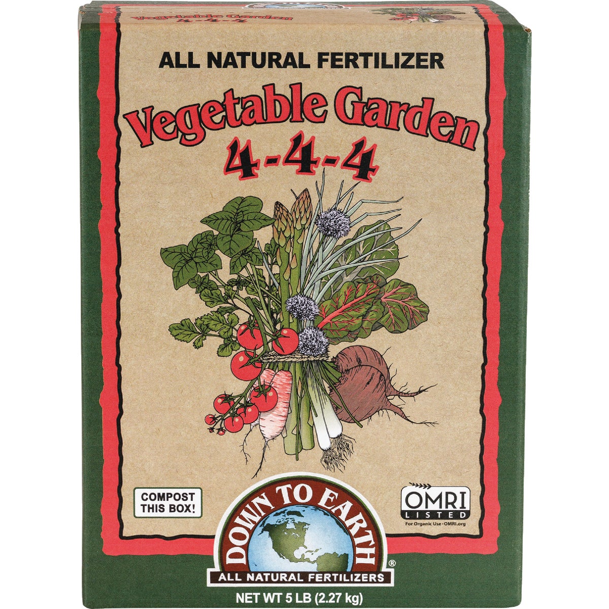 Down To Earth 5 Lb. 4-4-4 Vegetable Garden Mix