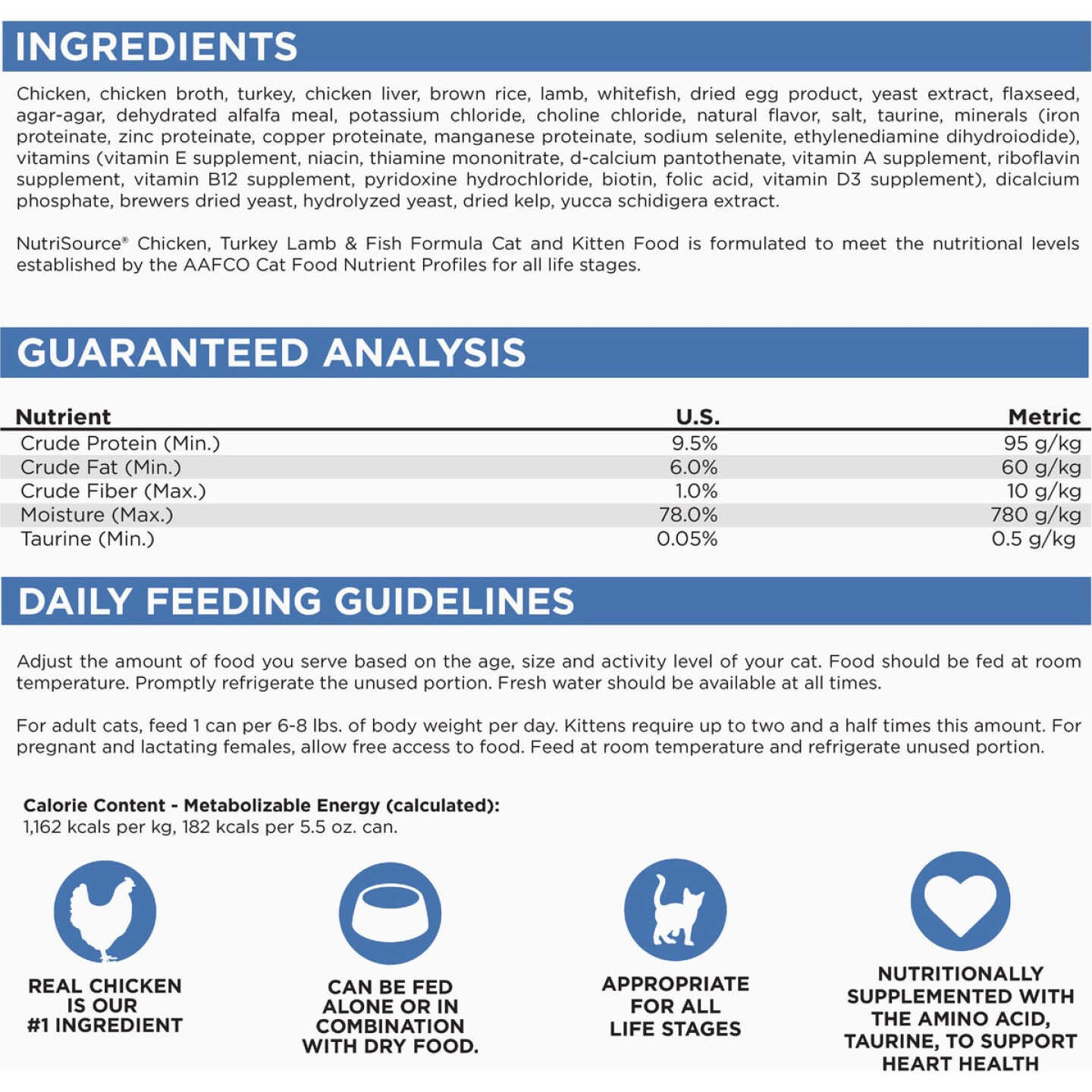 NutriSource 5.5 Oz. Chicken, Turkey, Lamb & Fish Recipe Cat & Kitten Food Image 3