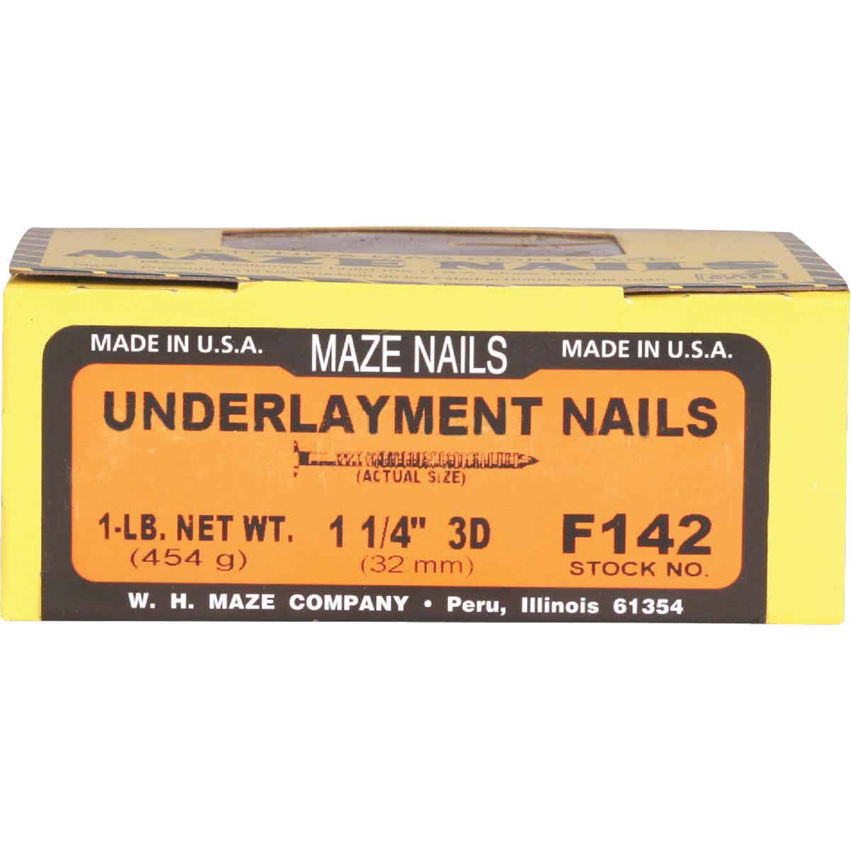 Maze 1-1/4 In. 14 ga Ring Shank Underlayment Flooring Nails (528 Ct., 1 Lb.) Image 2