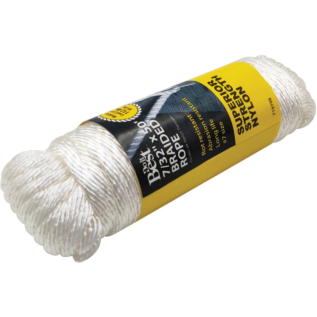 Do it Best 7/32 In. x 50 Ft. White Braided Nylon Packaged Rope Image 2