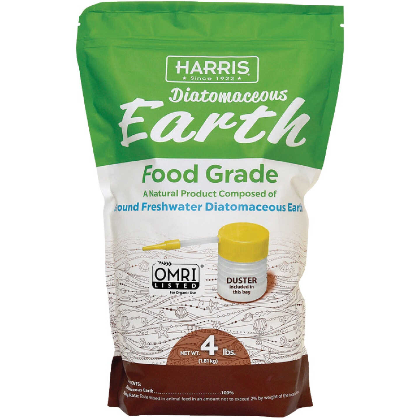Harris 4 Lb. Ready To Use Powder Food Grade Diatomaceous Earth Image 1