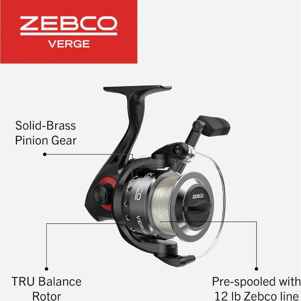 Zebco Verge 7 Ft. Graphite Fishing Rod & Medium Spinning Reel Image 4