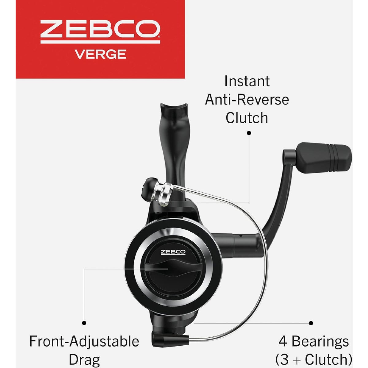 Zebco Verge 7 Ft. Graphite Fishing Rod & Medium Spinning Reel Image 5