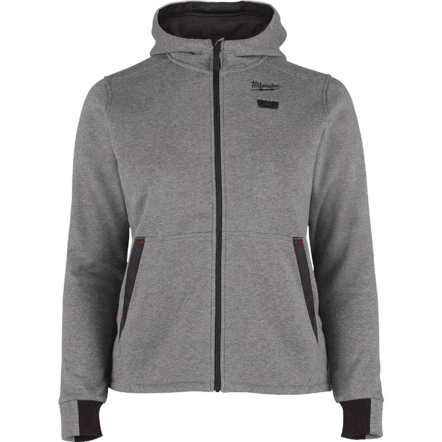 Milwaukee M12 Women's Large Gray Full-Zip Heated Hoodie Kit Image 1