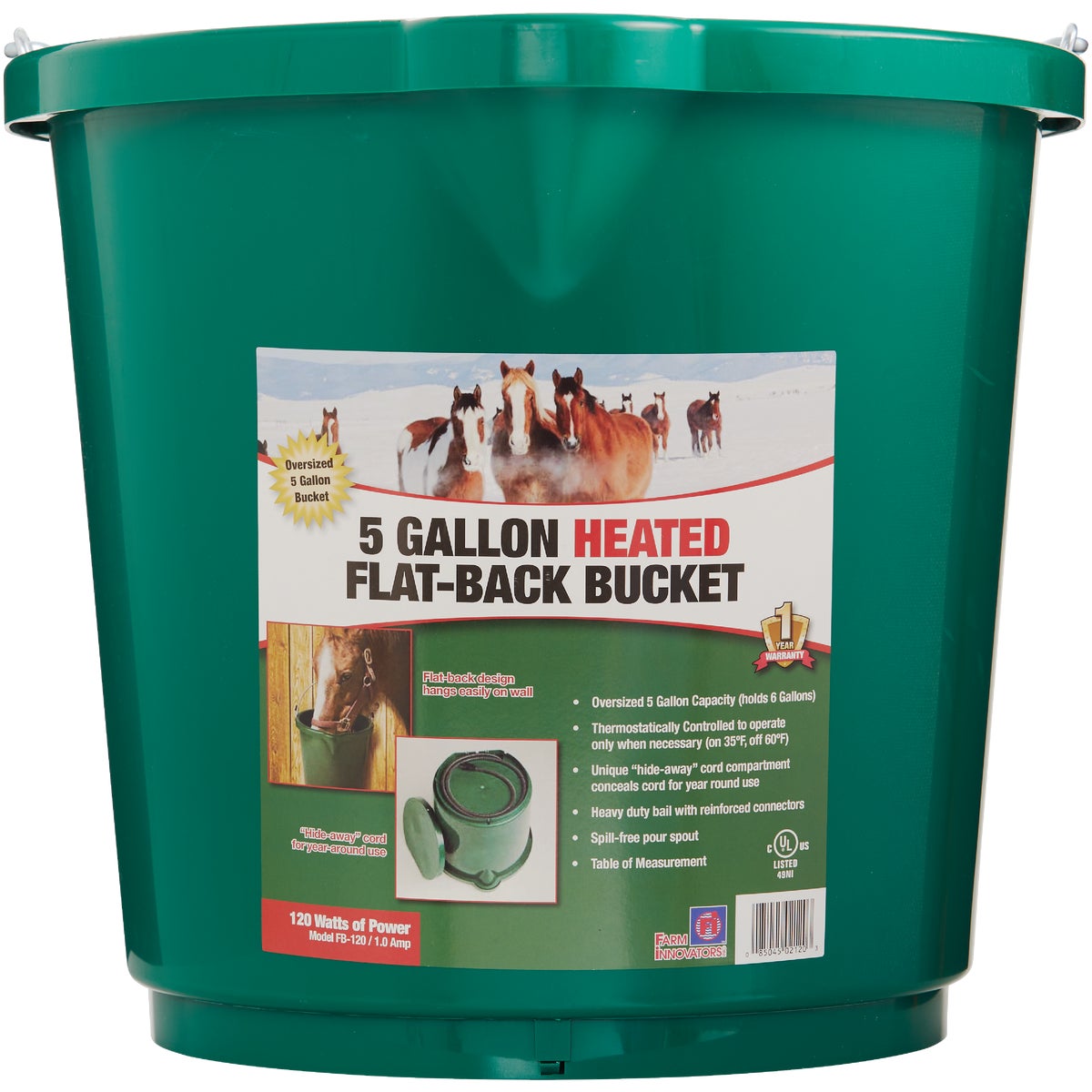 Farm Innovators 5 Gal. 130W 120V Heated Bucket Image 2