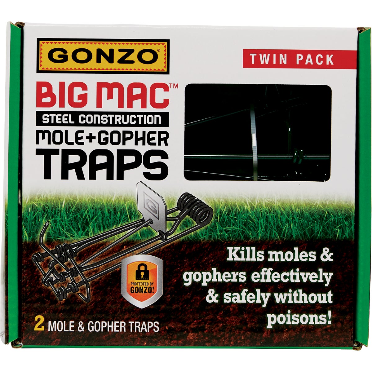 Gonzo Big Mac Steel Wire Mechanical Gopher Trap (2-Pack) Image 2