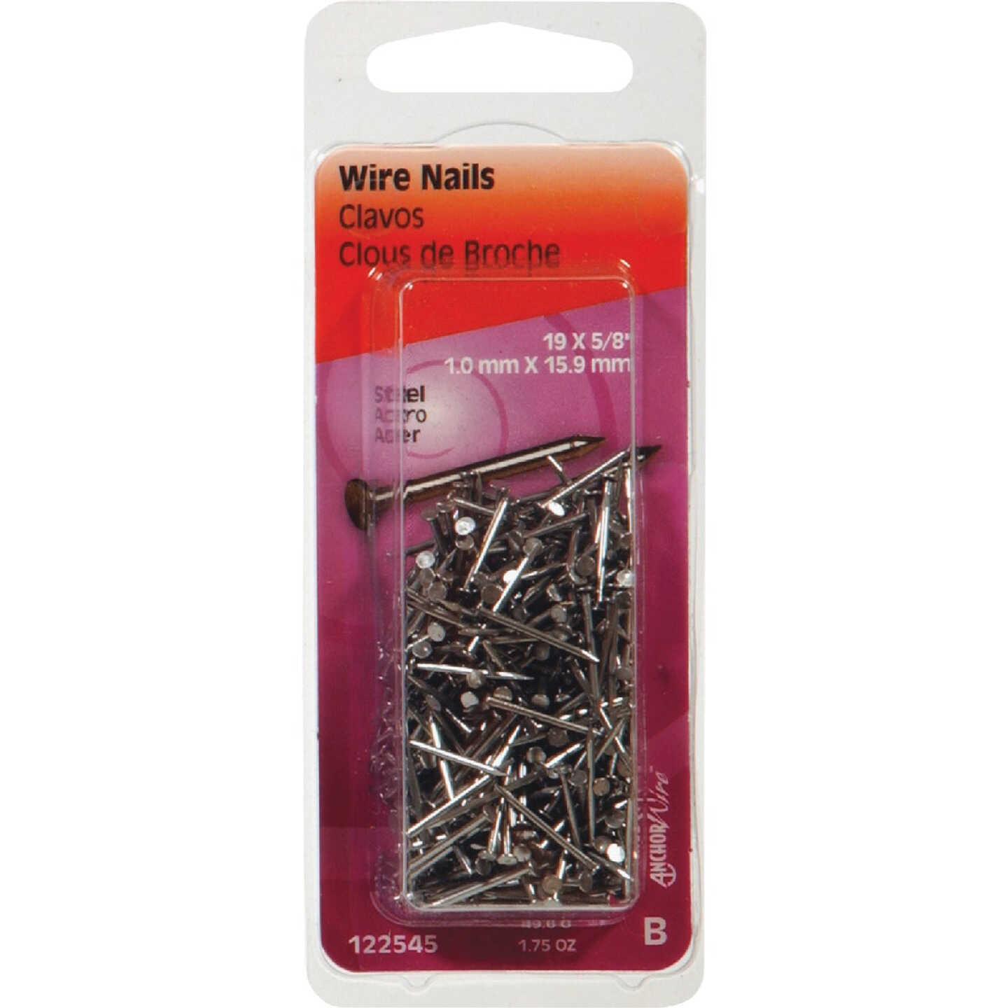 Hillman Anchor Wire 5/8 In. 19 ga Bright Wire Nails (1.75 Oz.) Image 1