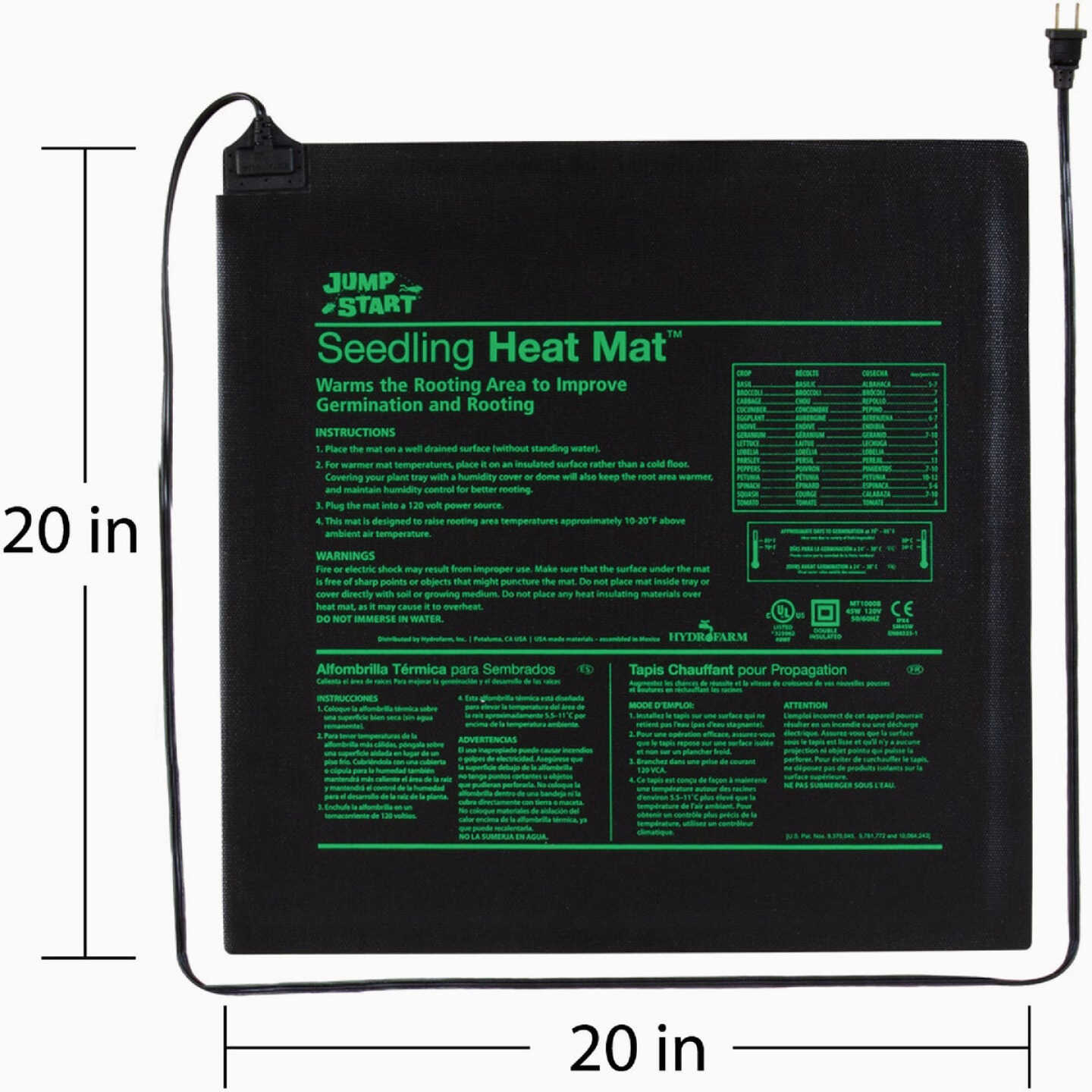 Hydrofarm 20 In. x 20 In. Seedling Heat Mat Image 2