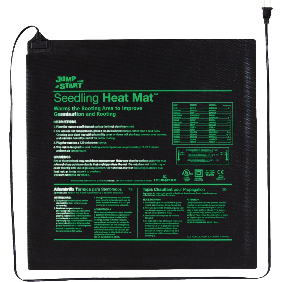 Hydrofarm 20 In. x 20 In. Seedling Heat Mat Image 1
