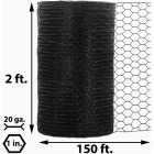 Acorn 1 In. x 24 In. H. x 150 Ft. L. Hexagonal Vinyl-Coated Wire Poultry Netting Image 2