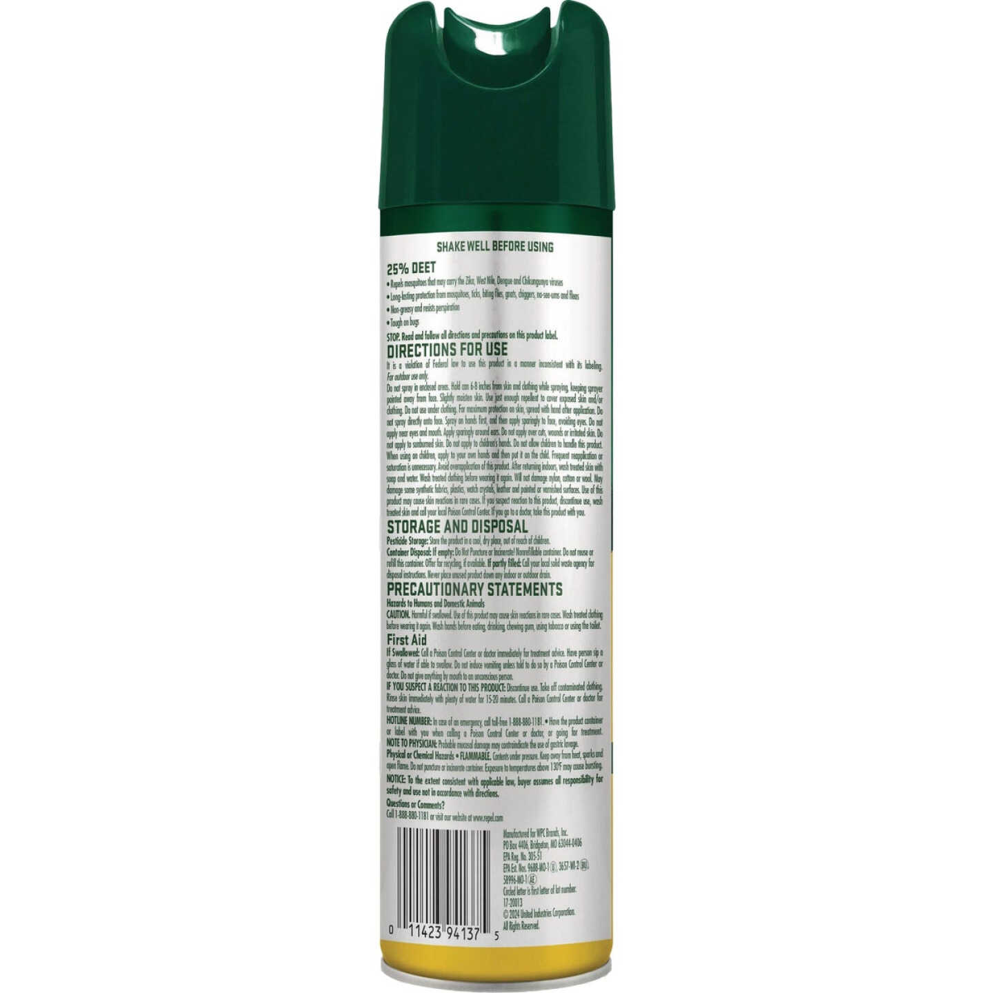 Repel Sportsmen Formula Aerosol Spray 25% DEET Insect Repellent Image 2
