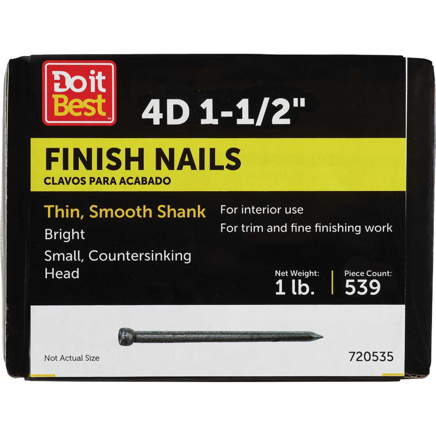 Do it 4d x 1-1/2 In. Bright Finishing Nails (630 Ct., 1 Lb.) Image 1