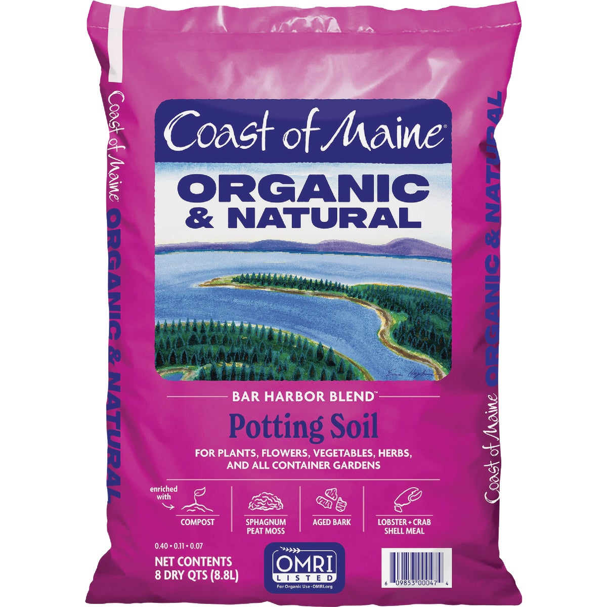 Coast of Maine Bar Harbor Blend 8 Qt. Organic Potting Soil