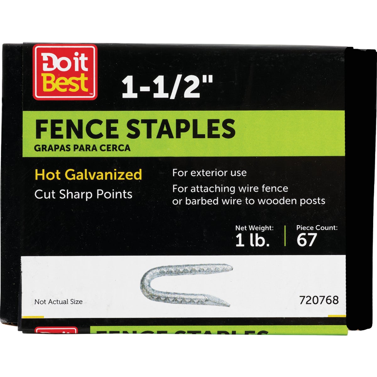 Do it 1-1/2 In. 9 ga Hot Galvanized Fence Staple (72 Ct., 1 Lb.)