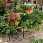 American Gardenworks 24 In. H. Black Powder Coated Steel Plant Stand Image 2