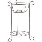 American Gardenworks 24 In. H. Black Powder Coated Steel Plant Stand Image 1