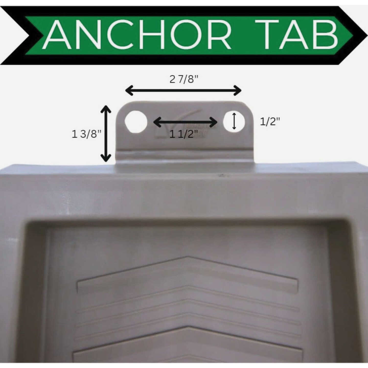 Master Mark 11 In. W. x 2.25 In. H. x 24 In. L. Gray Chevron Splash Block Image 6