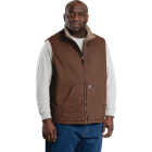 Berne Heartland Men's Medium Bark Sherpa-Lined Washed Duck Vest Image 4