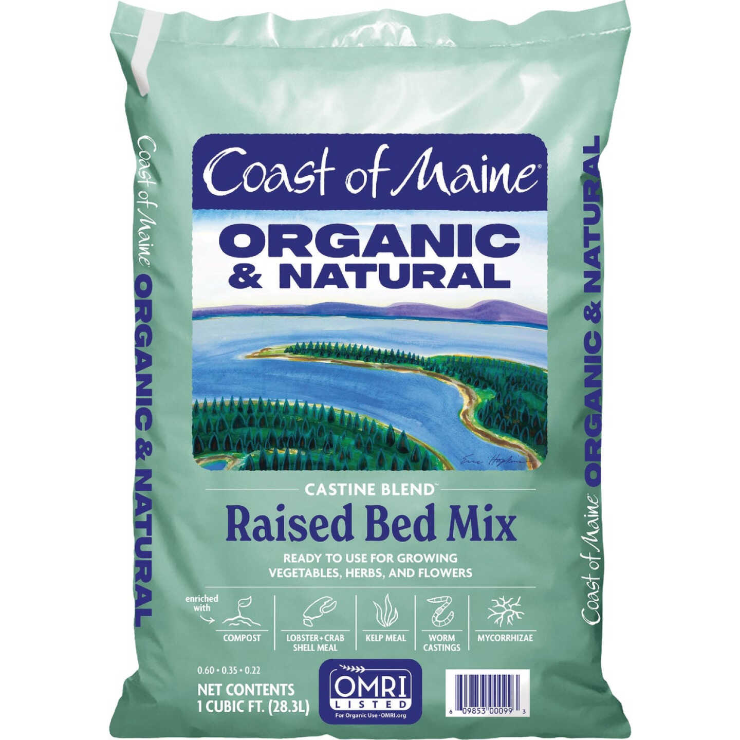 Coast of Maine Castine Blend 1 Cu. Ft. Organic Earthworm Raised Bed Mix Image 1