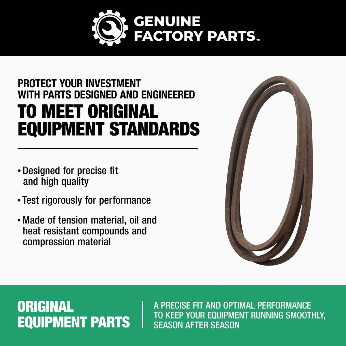 Genuine Factory Parts 38, 42 & 46 In. Deck Drive Belt For 6 & 7-Speed Lawn Tractors Image 6