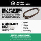 Genuine Factory Parts 38, 42 & 46 In. Deck Drive Belt For 6 & 7-Speed Lawn Tractors Image 3
