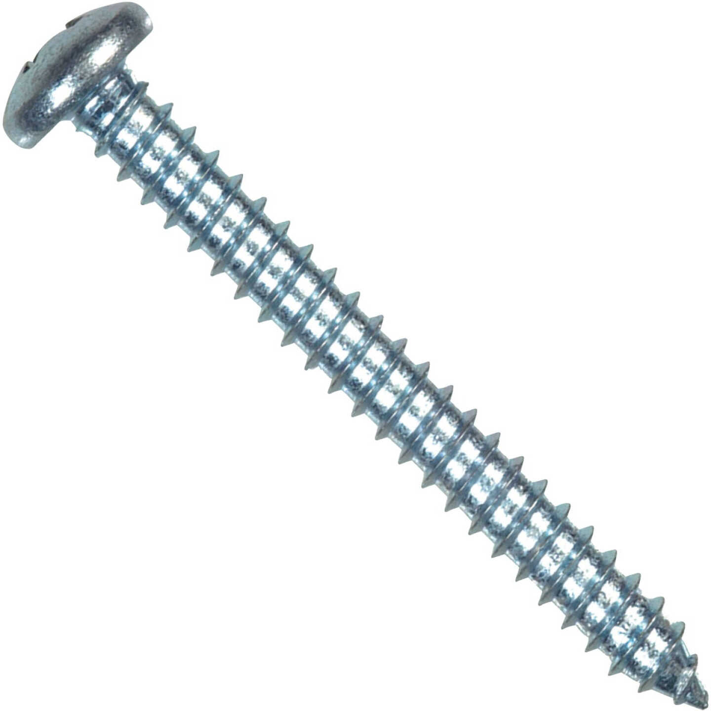 Hillman #12 x 2 In. Phillips Pan Head Zinc Sheet Metal Screw (100-Count) Image 1